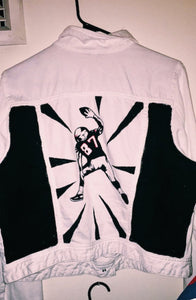 Hand Painted White Denim Jacket - Gronk